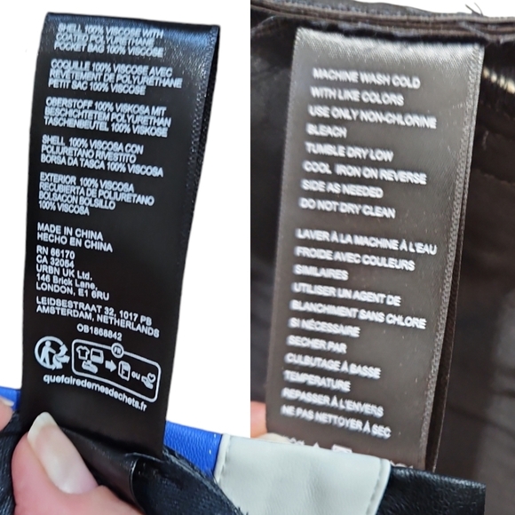 New Free People straight fit vegan Leather Pants sz S - Picture 14 of 14